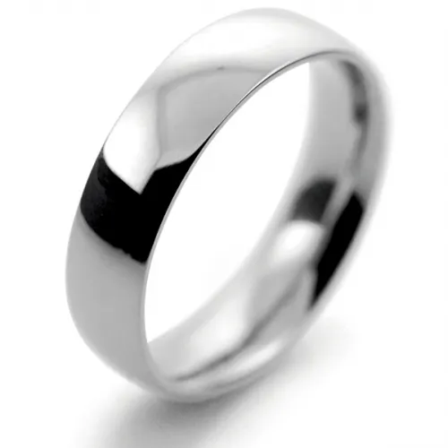 Court Medium - 5mm (TCSM5P) Platinum Wedding Ring